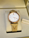 Buy Shop Versace V-Twist White Dial White Leather Strap Watch for Women - VELS00419 USA Online