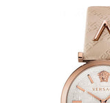 Buy Shop Versace V-Twist White Dial White Leather Strap Watch for Women - VELS00419 USA Online