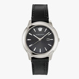 Buy Shop Versace V Urban Black Dial Black Leather Strap Watch for Men - VELQ00119 USA Online