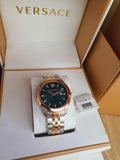Buy Shop Versace V-Urban Green Dial Two Tone Steel Strap Watch for Men - VELQ00619 USA Online