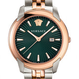 Buy Shop Versace V-Urban Green Dial Two Tone Steel Strap Watch for Men - VELQ00619 USA Online