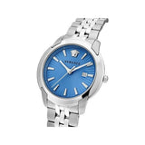 Buy Shop Versace V-Urban Light Blue Dial Silver Steel Strap Watch for Men - VELQ00419 USA Online