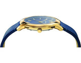 Buy Shop Versace V-Urban Quartz Blue Dial Blue Leather Strap Watch for Men - VELQ00319 USA Online