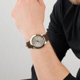 Buy Shop Versace V-Urban Quartz Grey Dial Brown Leather Strap Watch for Men - VELQ00219 USA Online