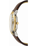 Buy Shop Versace V-Urban Quartz Grey Dial Brown Leather Strap Watch for Men - VELQ00219 USA Online