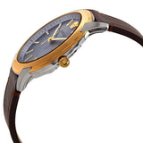 Buy Shop Versace V-Urban Quartz Grey Dial Brown Leather Strap Watch for Men - VELQ00219 USA Online