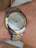 Buy Shop Versace V-Urban Quartz Silver Dial Two Tone Steel Strap Watch for Men - VELQ00519 USA Online