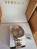 Buy Shop Versace V-Urban Quartz Silver Dial Two Tone Steel Strap Watch for Men - VELQ00519 USA Online