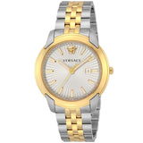 Buy Shop Versace V-Urban Quartz Silver Dial Two Tone Steel Strap Watch for Men - VELQ00519 USA Online