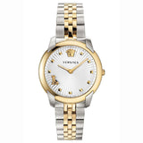 Buy Shop Versace V-Urban Quartz Silver Dial Two Tone Steel Strap Watch for Men - VELQ00519 USA Online