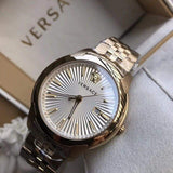 Buy Shop Versace V-Urban Quartz White Dial Gold Steel Strap Watch For Men - VELQ00719 USA Online