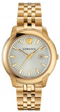Buy Shop Versace V-Urban Quartz White Dial Gold Steel Strap Watch For Men - VELQ00719 USA Online
