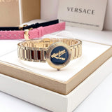 Buy Shop Versace V Virtus Quartz Black Dial Gold Steel Strap Watch For Women - VET300121 USA Online