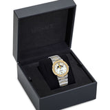 Buy Shop Versace Greca Logo Moonphase Mother of Pearl Dial Two Tone Steel Strap Watch for Women - VE7G00524 USA Online
