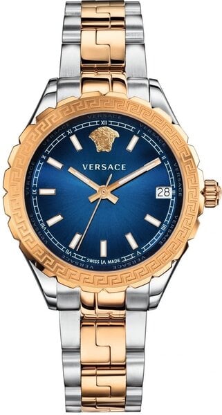 Buy Shop Versace Hellenyium Blue Dial Two Tone Steel Strap Watch for Women - V12060017 USA Online