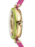 Buy Shop Versace Palazzo Empire Green Dial Pink Leather Strap Watch for Women - VCO150017 USA Online