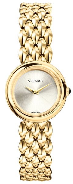 Buy Shop Versace V-Flare Quartz Silver Dial Gold Steel Strap Watch for Women - VEBN00718 USA Online