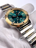 Buy Shop Versace Hellenyium Quartz Green Dial Silver Steel Strap Watch For Men - VEVK00420 USA Online