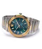 Buy Shop Versace Hellenyium Quartz Green Dial Silver Steel Strap Watch For Men - VEVK00420 USA Online