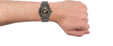 Buy Shop Versace Viamond Quartz Black Dial Grey Steel Strap Watch For Men - VEPO00520 USA Online