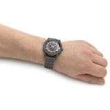 Buy Shop Versace Viamond Quartz Black Dial Grey Steel Strap Watch For Men - VEPO00520 USA Online