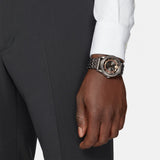 Buy Shop Versace Viamond Quartz Black Dial Grey Steel Strap Watch For Men - VEPO00520 USA Online