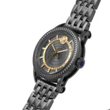 Buy Shop Versace Viamond Quartz Black Dial Grey Steel Strap Watch For Men - VEPO00520 USA Online