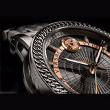 Buy Shop Versace Viamond Quartz Black Dial Grey Steel Strap Watch For Men - VEPO00520 USA Online