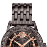 Buy Shop Versace Viamond Quartz Black Dial Grey Steel Strap Watch For Men - VEPO00520 USA Online