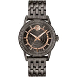 Buy Shop Versace Viamond Quartz Black Dial Grey Steel Strap Watch For Men - VEPO00520 USA Online
