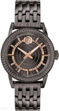 Buy Shop Versace Viamond Quartz Black Dial Grey Steel Strap Watch For Men - VEPO00520 USA Online