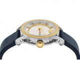 Buy Shop Versace Viamond Quartz White Dial Blue Leather Strap Watch For Men - VEPO00120 USA Online