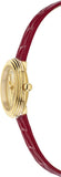 Buy Shop Versace Virtus Mini Quartz Gold Dial Red Leather Strap Watch For Women - VET300521 USA Online