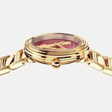 Buy Shop Versace Virtus Mini Quartz Red Dial Gold Steel Strap Watch For Women - VET300321 USA Online