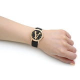 Buy Shop Versace Virtus Quartz Black Dial Black Leather Strap Watch for Women - VEHC00119 USA Online