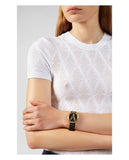Buy Shop Versace Virtus Quartz Black Dial Black Leather Strap Watch for Women - VEHC00119 USA Online
