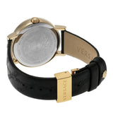 Buy Shop Versace Virtus Quartz Black Dial Black Leather Strap Watch for Women - VEHC00119 USA Online