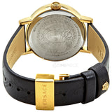 Buy Shop Versace Virtus Quartz Black Dial Black Leather Strap Watch for Women - VEHC00119 USA Online