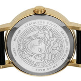 Buy Shop Versace Virtus Quartz Black Dial Black Leather Strap Watch for Women - VEHC00119 USA Online