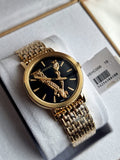 Buy Shop Versace Virtus Quartz Black Dial Gold Steel Strap Watch for Women - VEHC00619 USA Online
