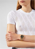 Buy Shop Versace Virtus Quartz Black Dial Gold Steel Strap Watch for Women - VEHC00619 USA Online