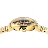 Buy Shop Versace Virtus Quartz Black Dial Gold Steel Strap Watch for Women - VEHC00619 USA Online