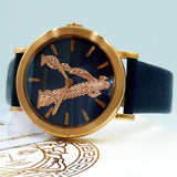 Buy Shop Versace Virtus Quartz Blue Dial Blue Leather Strap Watch for Women - VEHC00419 USA Online