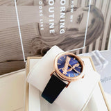 Buy Shop Versace Virtus Quartz Blue Dial Blue Leather Strap Watch for Women - VEHC00419 USA Online