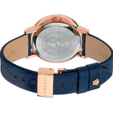 Buy Shop Versace Virtus Quartz Blue Dial Blue Leather Strap Watch for Women - VEHC00419 USA Online