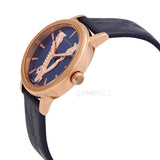 Buy Shop Versace Virtus Quartz Blue Dial Blue Leather Strap Watch for Women - VEHC00419 USA Online