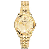 Buy Shop Versace Virtus Quartz Gold Dial Gold Steel Strap Watch for Women - VEHU00720 USA Online