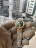 Buy Shop Versace Virtus Quartz Green Dial Two Tone Steel Strap Watch For Women - VET300821 USA Online