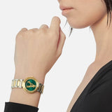 Buy Shop Versace Virtus Quartz Green Dial Two Tone Steel Strap Watch For Women - VET300821 USA Online