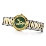 Buy Shop Versace Virtus Quartz Green Dial Two Tone Steel Strap Watch For Women - VET300821 USA Online